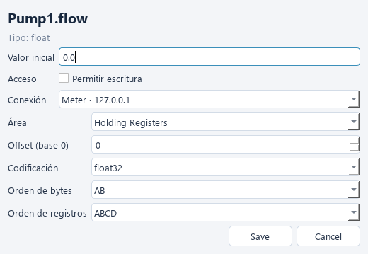 Enlace Modbus